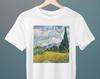 Wheat Field with Cypresses, Vincent Van Gogh Painting, Unisex T-Shirt, Art T-Shirt, Gift for Her, Gift for Him, Art Lover Gift