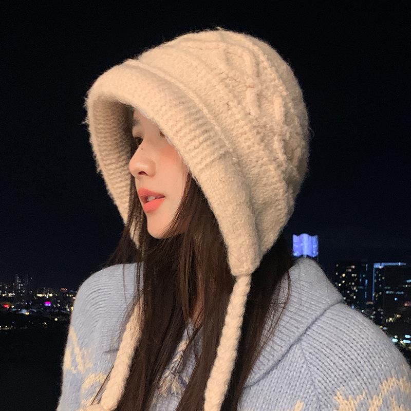 Versatile Thickened Knitted Wool Hat with Tassels - Warm, Windproof Pullover for Autumn/Winter (2025)