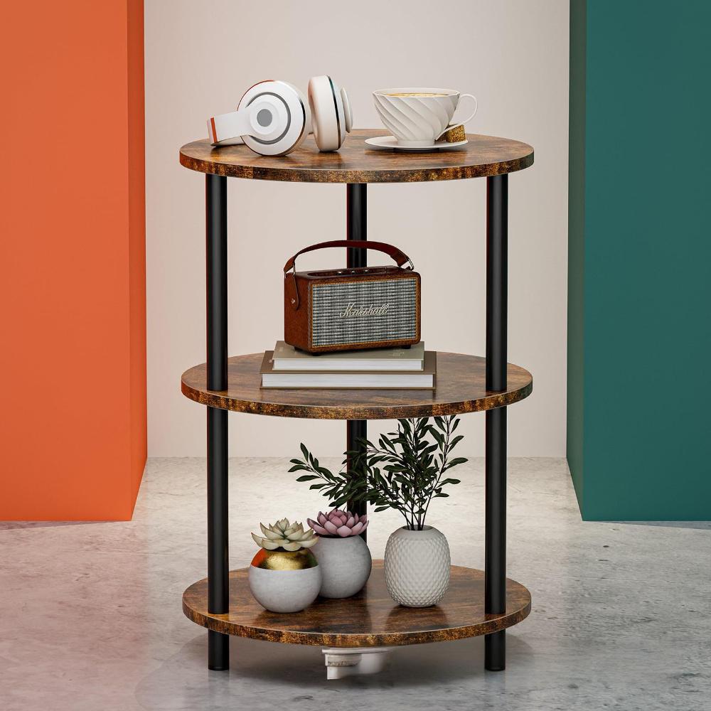 Round Edge Multi-layer Bedside and Living Room Storage Table