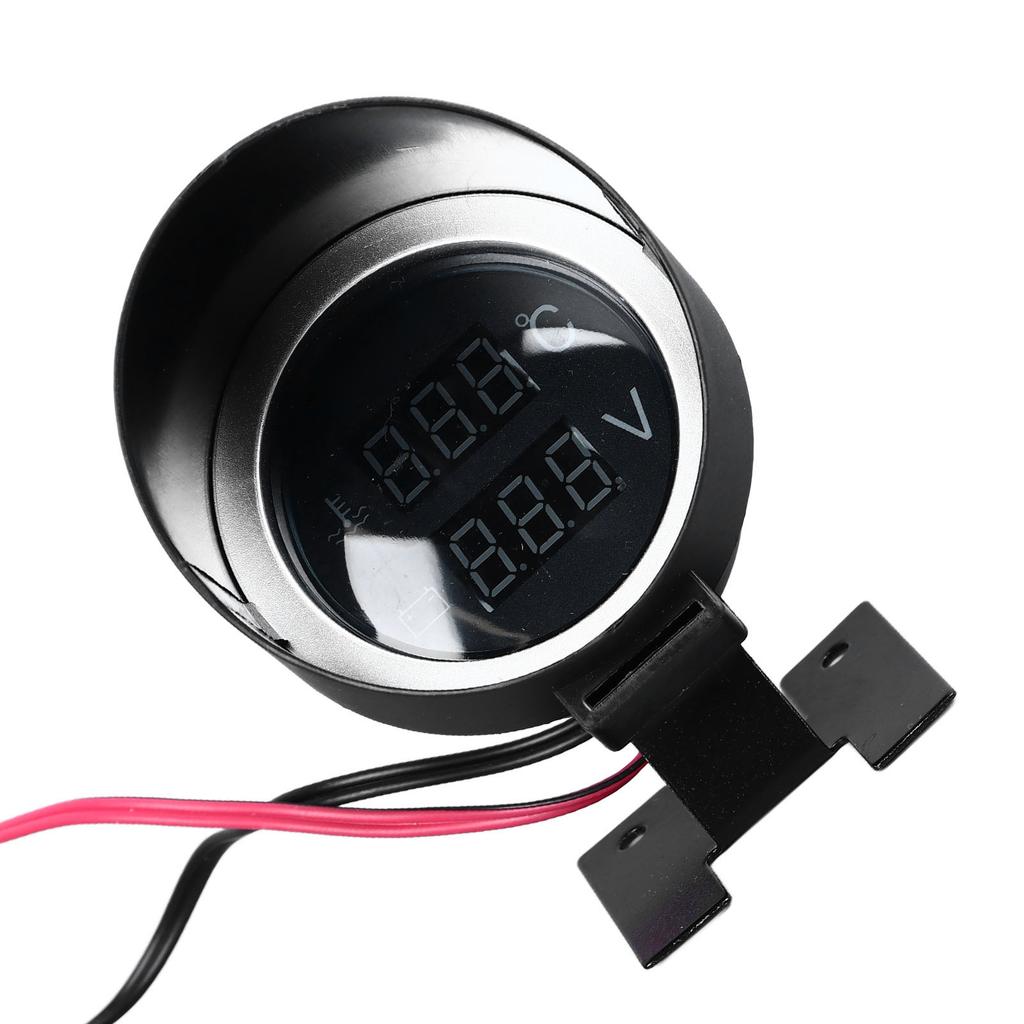 2 in 1 DC 9‑36V Digital Water Temperature Voltmeter Gauge High Precision Digital Display Water Temp Voltage Meter