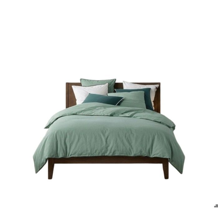 Parure de lit en coton lave 260 x 240 cm Linette Sauge