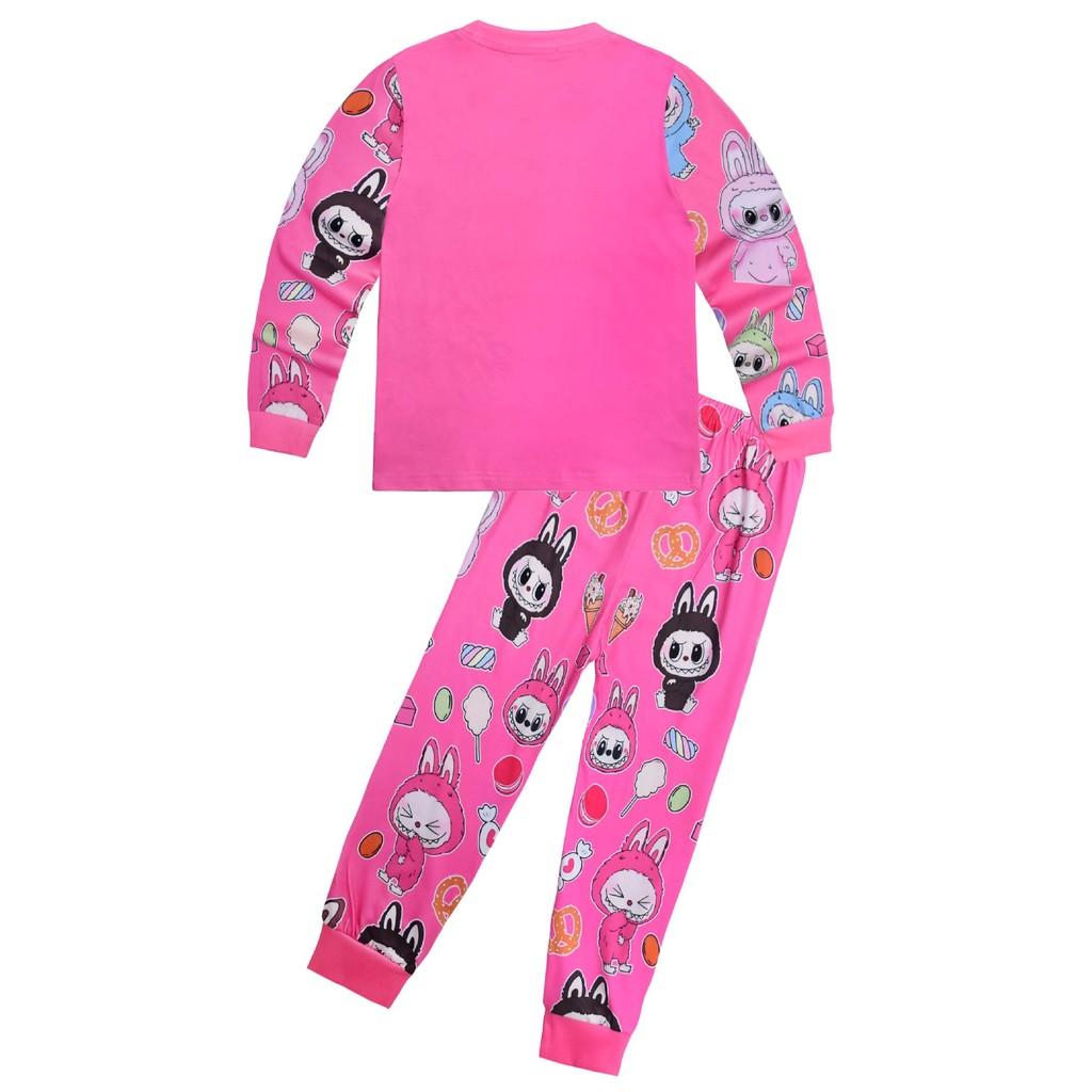 Copii Băieți Fete Anime Desene Animate Elf Monstru Imprimat Casual Mâneci Lungi Tricou + Pantaloni Set Haine