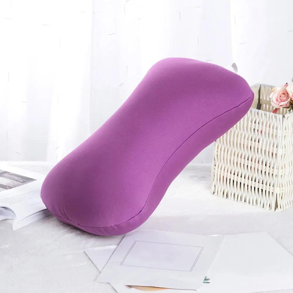 Nuovo Mini Cuscino a Cilindro con Microperle Particelle di Schiuma Comodo Cuscino Lombare Cuscino per Seduta Uso da Viaggio