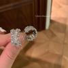 Luxurious Sparkling Zirconia C-Hoop Earrings - Versatile & Chic
