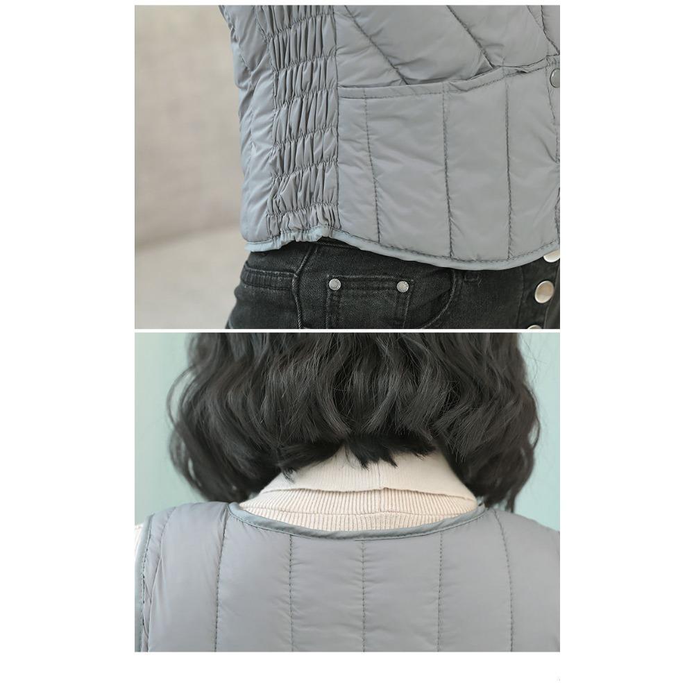 Autumn/Winter Slim-Fit Short Cotton Waistcoat for Women Versatile Waistcoat Layering Warm Thickened Cold Protection