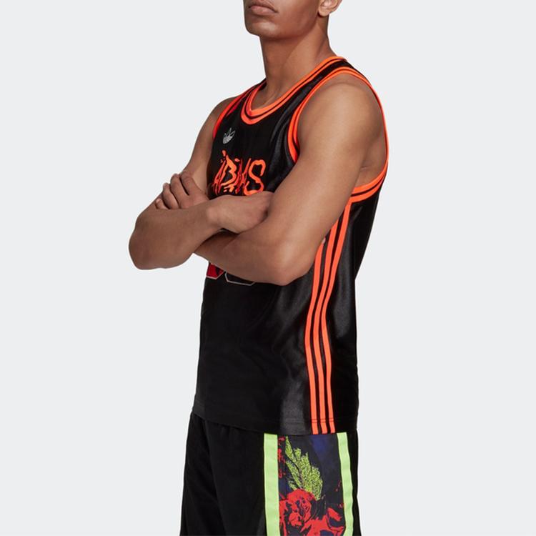 Adidas Originals Trefoil Festive Casual Sleeveless Basketball Training Sports Vest Men Tops Black GJ7765
