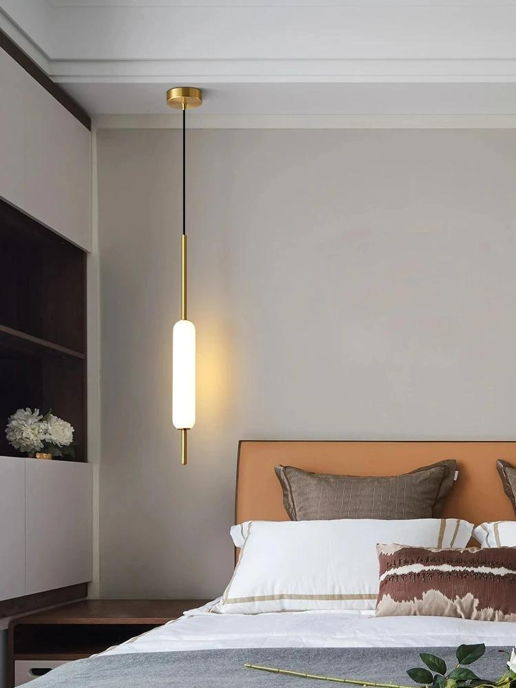 Nordic Creative Restaurant Pendant Lights Metal Glass Single Double Headed Home Decoration Bedroom Bar Corridor Staircase Light