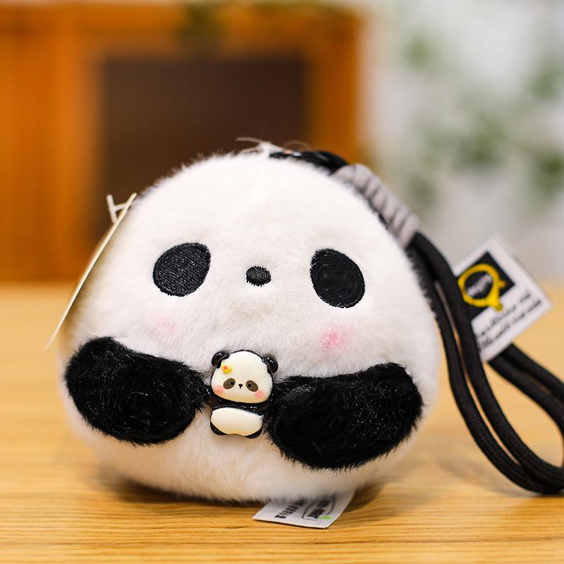 Cute Panda Plush Toy Keychain - Multi-Style Backpack Accessory and Gift