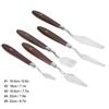 5pcs Stainless Steel Oil Painting Palette Knives Wooden Handle Pigment Spatulas