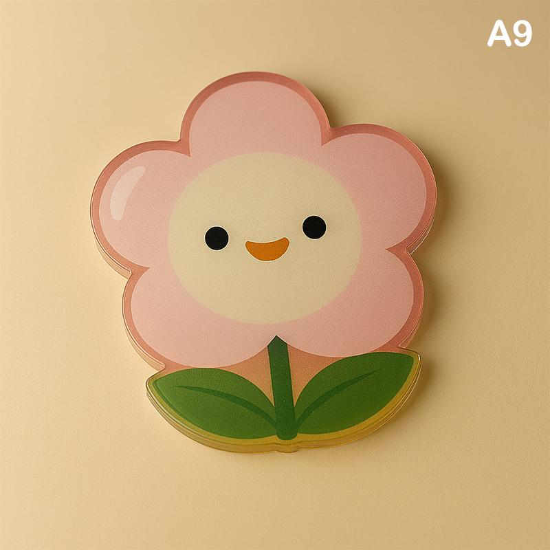 Cute Cartoon Acrylic Coaster Irregular Shapes Heat-Resistant Bowl Pad For Coffee, Tea, Hot Drinks Table Protectors Desk Decor