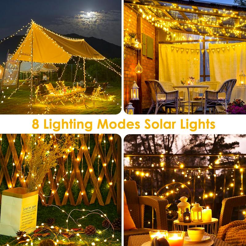 Outdoor LED Solar String Lights Wedding Xmas Decor Garden Solar Fairy Lights Waterproof for Patio Street Trees Balcony Yard