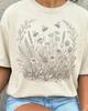 Wildflower Shirt, Cottagecore Shirt, Floral Graphic Tee, Nature Aesthetic Shirt, Bee Flower Shirt, Vintage Style Tee, Comfort Colors Shirt