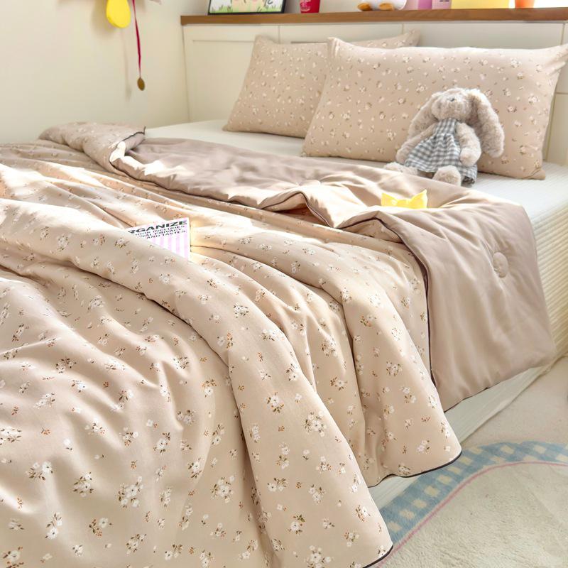 Class A Soybean Fiber Cartoon Print Summer Quilt - Double Layer Gauze Air Conditioning Quilt