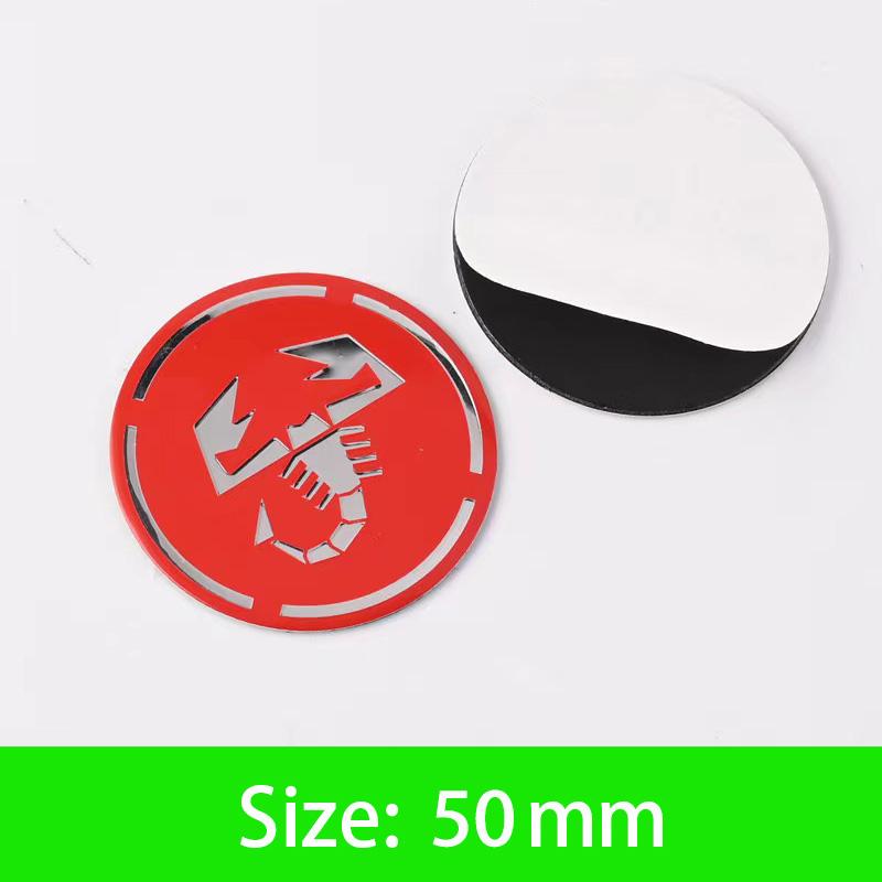 45-50mm Tappo Centrale Ruota Auto Emblema Adesivo Accessori Per Fiat Abarth 500 Tipo FR Punto Ducato Stilo Palio Bravo Pondo