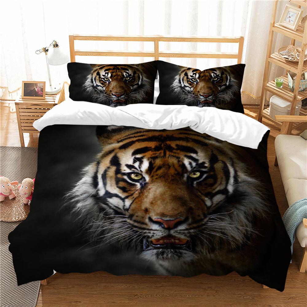 Bedding Two Or Three-Piece Set Tiger Series Polyester Fabric