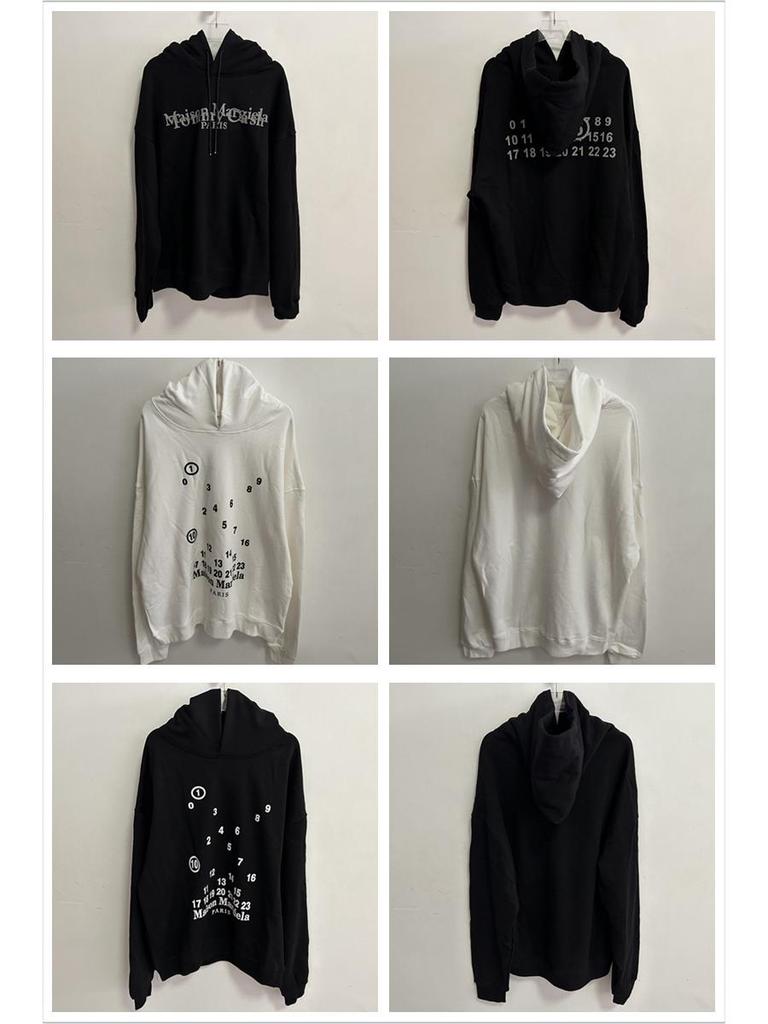 Unisex Margiela Hoodie: Lockere Passform, Umgekehrtes MM6-Logo, Reine Baumwolle, Rundhalsausschnitt, Trendiger Stil