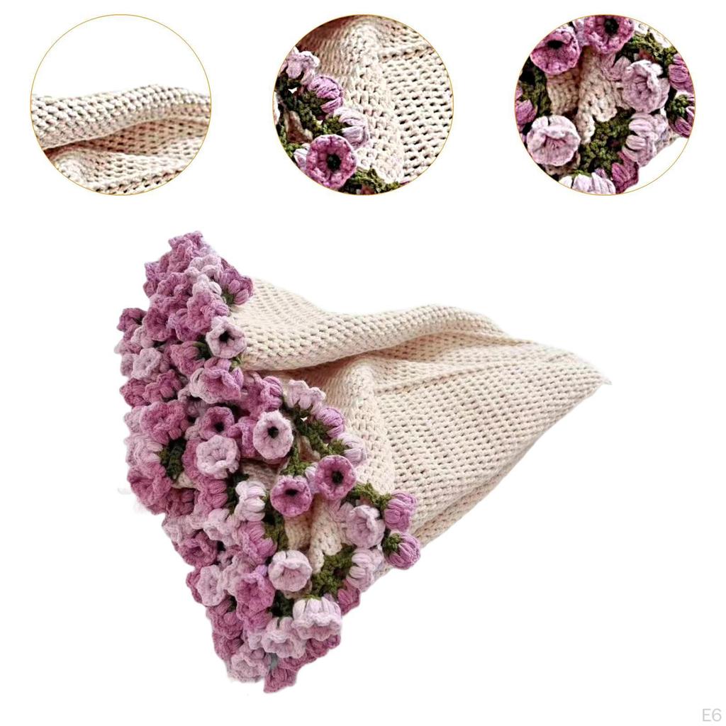 Bouquets Blanket Crochet Kit Starter for Birthday Present Wedding