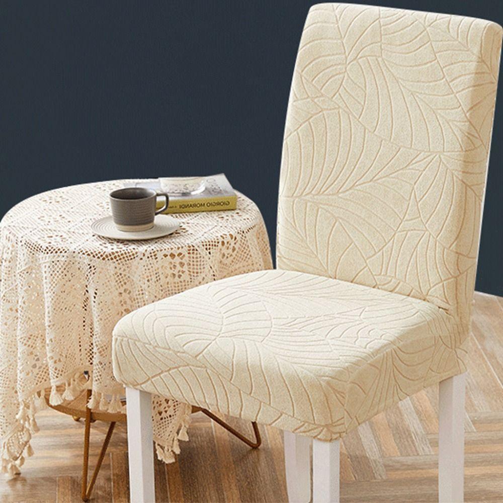 Leaf Texture Dining Chair Cover Dacron Seat Covers Home Decor Kitchen Chair Cover  Hotel