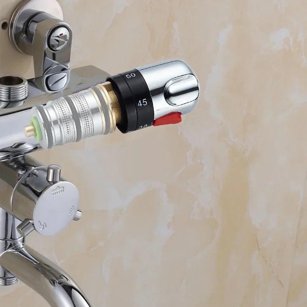 Thermostatic Valve Cartridge, Bathtub/Shower Mixing Valve, Brass Valve Stem Repair Kit, Solar Water Heater Thermostatic Valve
