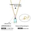 Women's Shiny Zircon Heart Pendant Necklace Sweet Color Geometric Gold PVD Plated Suitable for Graduation Gift
