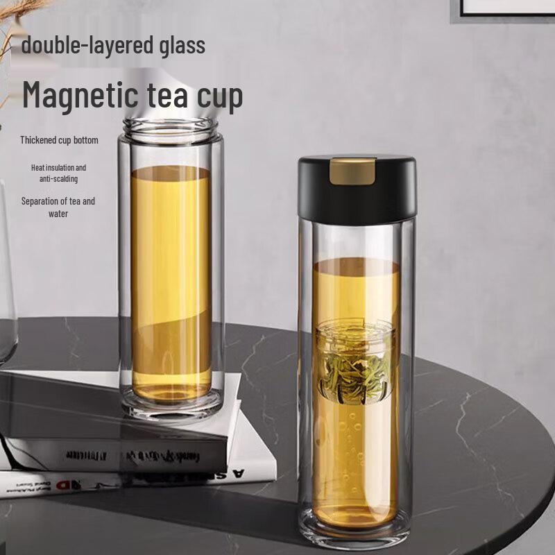 Chang Baosen Double-Layer Tea Infuser Glass Mug