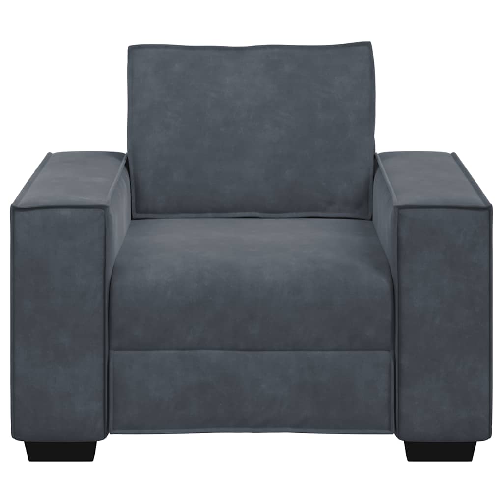 Armchair Dark Gray 100x78x84 Cm Velvet