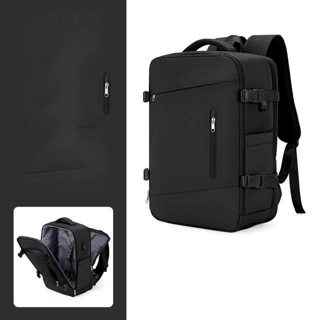 

Женский рюкзак дорожный чемодан ручная кладь самолет дорожная сумка мужской рюкзак Laotop ручная кладь One Size чёрный