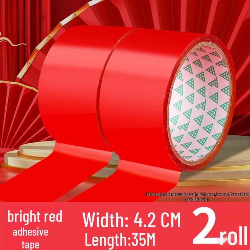 Red Double Happiness Wedding Theme Adhesive Tape for Festive Decoration