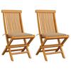 Day and Night - Day and Night Garden Chairs 2 Units with Beige Teak Wood Cushions