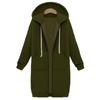Plus Size Casual Tykk hette Dame Zip Up Lang genser