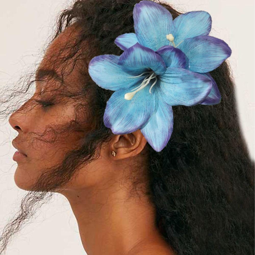 Barrettes Flower Hairpin Cloth Bohemia Hairpins Simulation Flower Duckbill Clip  Ladies/Girls