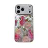 Gauze Flowers Rhinestone Lens iPhone 17 & 16 Pro Max Electroplated Hard Case