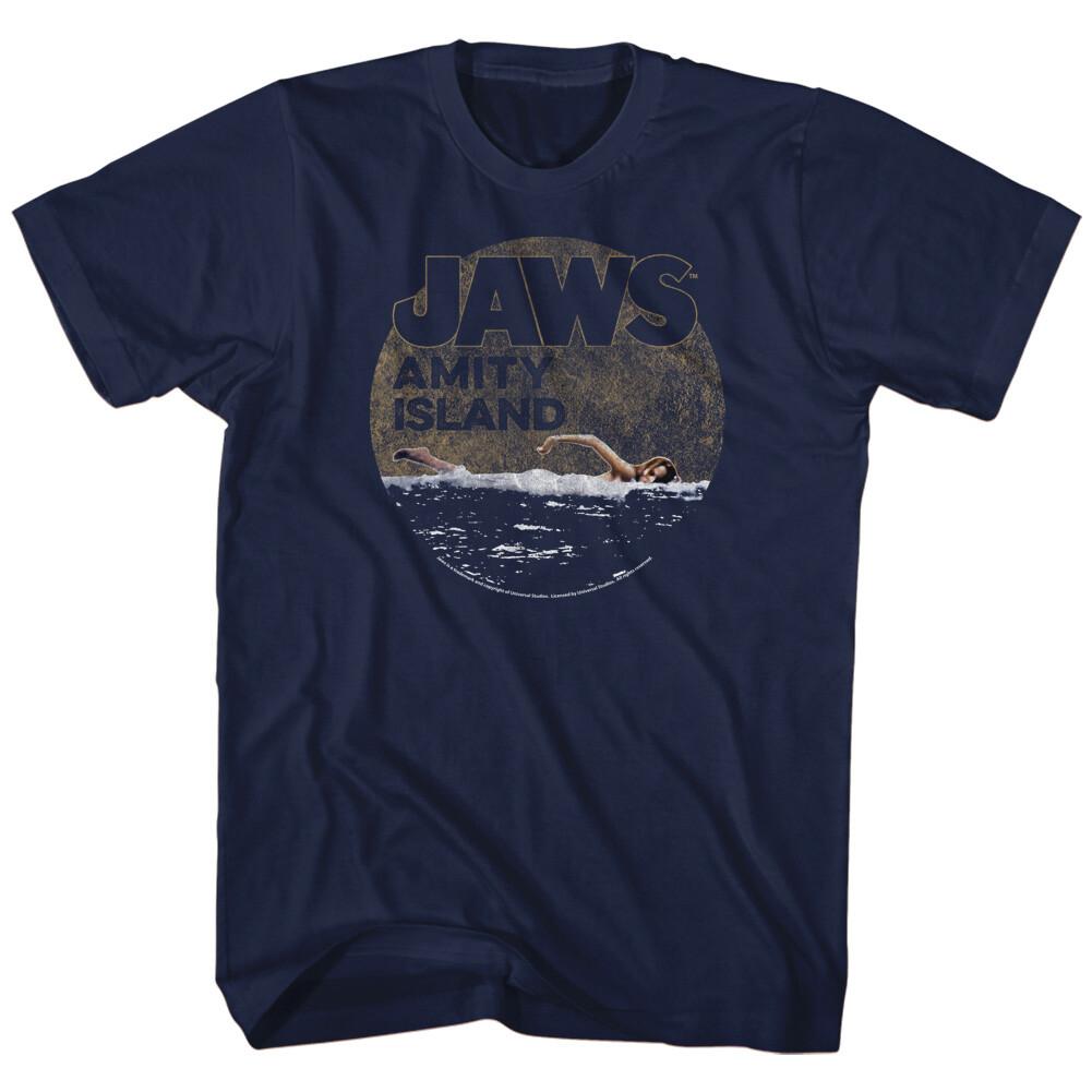 Jaws 70 s Thriller Movie Amity Island Come On In The Water Is Fine Men s T Shirt XXXXL