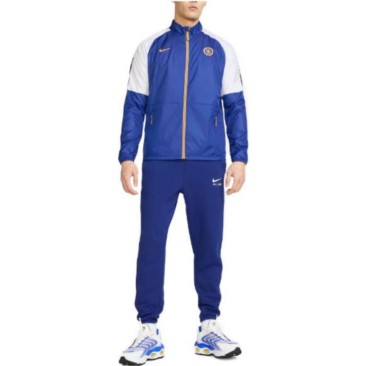 Nike Chelsea Fc Repel Academy Awf Zip Neck Jacket Men Jacket Blue DV4714-495