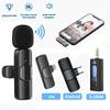 For iPhone Android Laptop Wireless Lavalier Microphone Audio Video Recording Mini Mic Live Gaming Mobile Phone Microphone