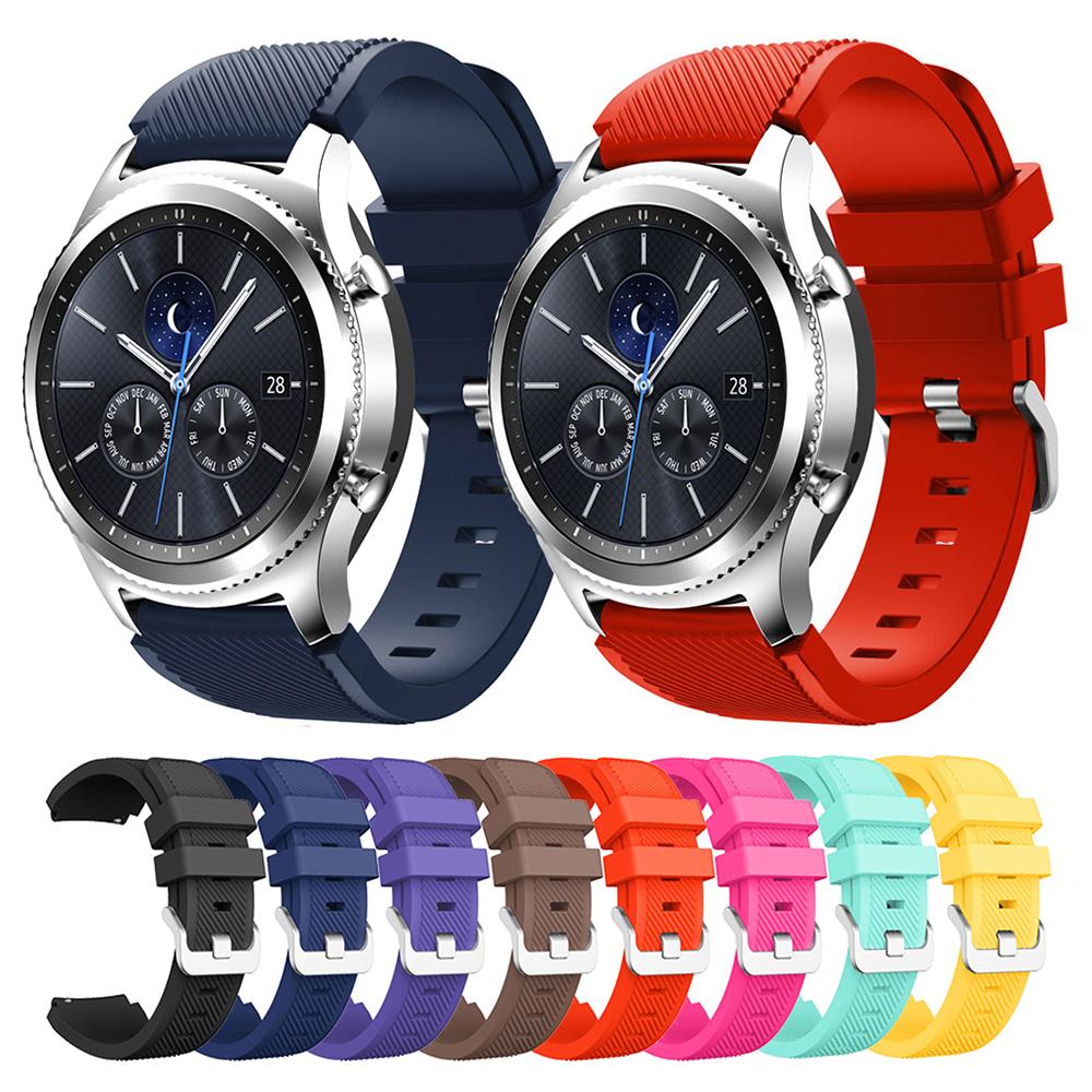 22mm Silicone Watchband Strap For Samsung Galaxy Watch 46mm Gear S3 Replacement Watch Band for Galaxy Watch 3 45mm