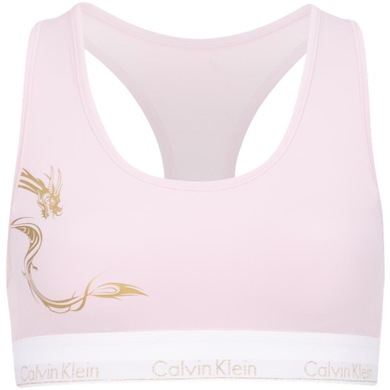 

Calvin Klein Dragon Pattern Print Wireless Light Sports Bra Women Underwear Velvet-Pink QF7507AD M