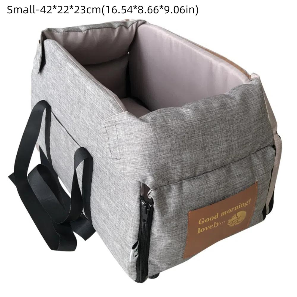

Foldable Cat Dog Carrier Soft-Sided Pet Crossbody Bag Comfort Cat Bag for Small Medium Pets Grey -Small