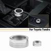 For Toyota Tundra 22-2025 Silver Aluminum Drive Mode+Rear Mirror Knob Ring Cover