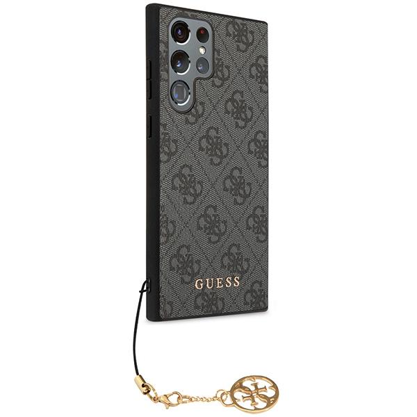 Guess Guhcs23Lgf4Ggr S23 Ultra S918Szary/Grey Hardcase 4G Charms Collection