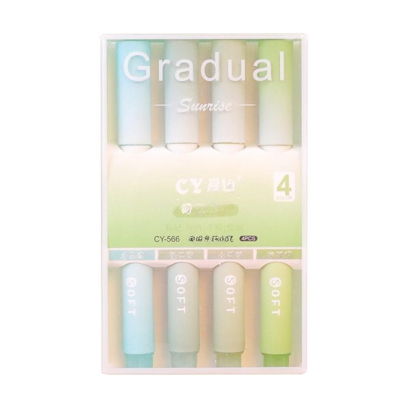 

4 шт./кор. хайлайтер, кавайные маркеры, многофункциональные цветные граффити, лайнер для рисования, ручка для студентов, школьные принадлежности, канцелярские принадлежности зелёный