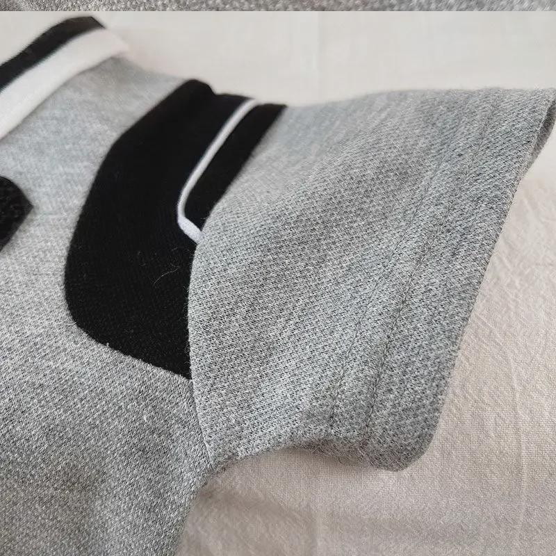 Korean Style Boys' Polo Shirt Summer Suit – New Trendy, Slim Fit, Short-Sleeved Casual Sportswear.