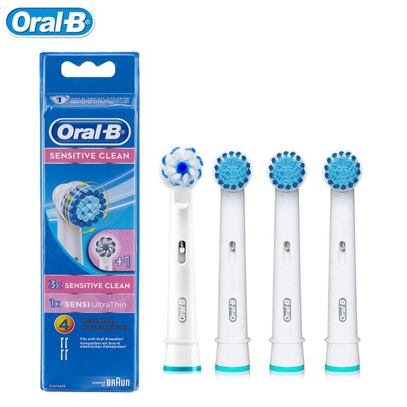 Têtes de brosse à dents électriques remplaçables Oral B sensibles, hygiène buccale, têtes de brosse de rechange Ultra fines, 4 pièces/paquet