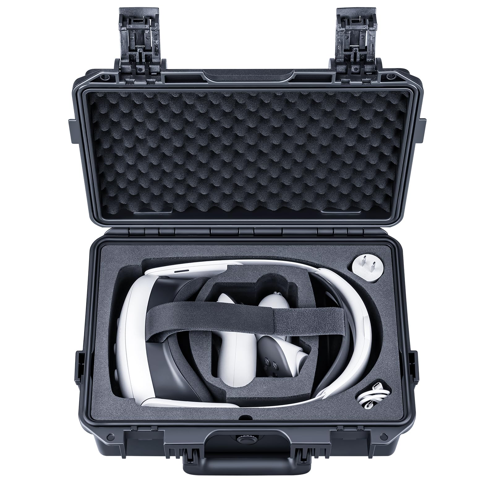 

Lykus Titan OQ200 Waterproof Hard Case for Meta Quest 3S/Quest 3/Quest 2 (Quest 3S/Quest 3/Quest 2) VR and Official Elite Head Strap - Waterproof and