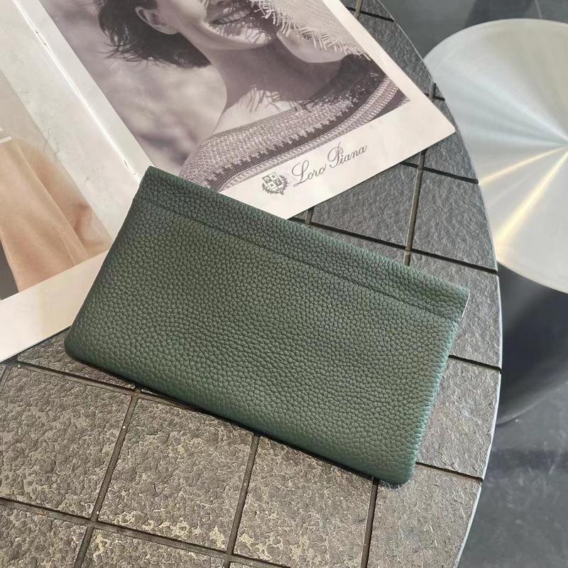 Neue Leder Geldbörse, erste Schicht Rindsleder Litschi-Muster Federklemme, kurzes Münzfach, lange Hand Kosmetiktasche
