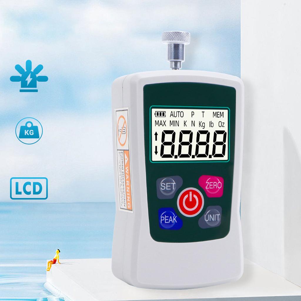 Digital Force Gauge Portable Measuring Instrument Portable Digital Force Gauge Easy to Carry for Push & Pull Tests