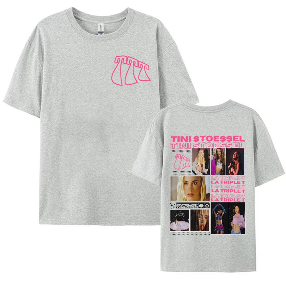 Singer TINI STOESSEL La Triple T Album Tour Tee Shirt Fashion Aesthetic High Street T Shirt Unisex Women Casual 100 Cotton Tshirt
