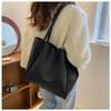 New solid color mother and child bag simple trendy portable tote large capacity retro spring fashion shoulder bag