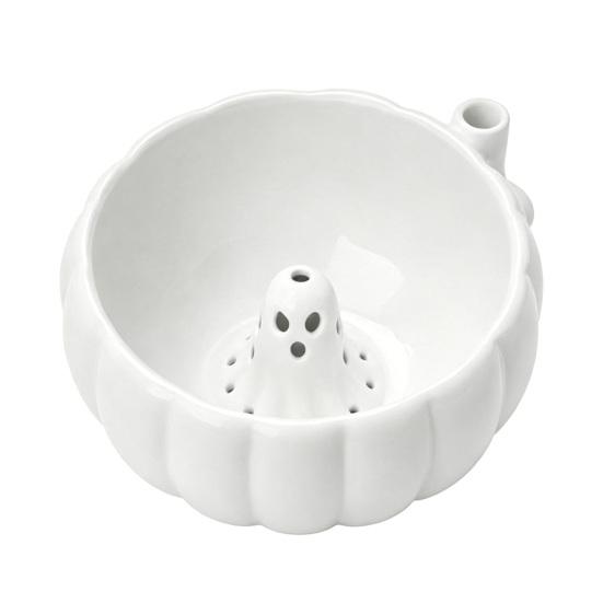 Swirl Bowl with Ghost Decor Halloween Bowl Center Berry Wash 360 Degree Rotating