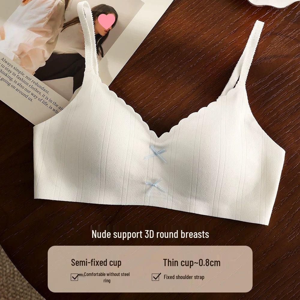 Bezešvá push-up podprsenka v japonském stylu pro malá prsa - Pohodlná, bez kostic, tenká s mašličkou
